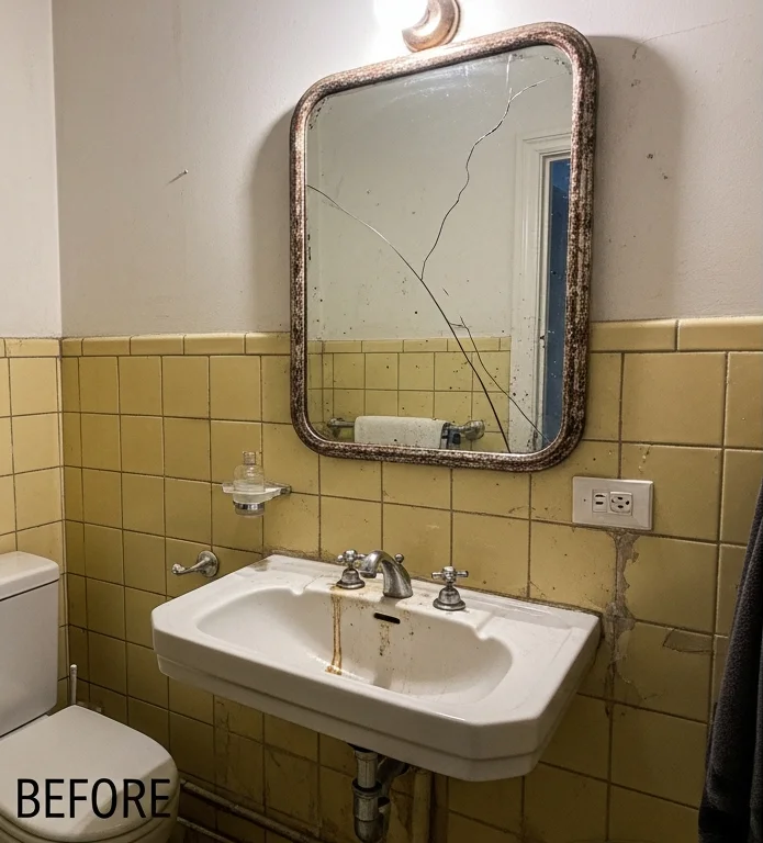 Marble & glass, before; original uploaded photograph