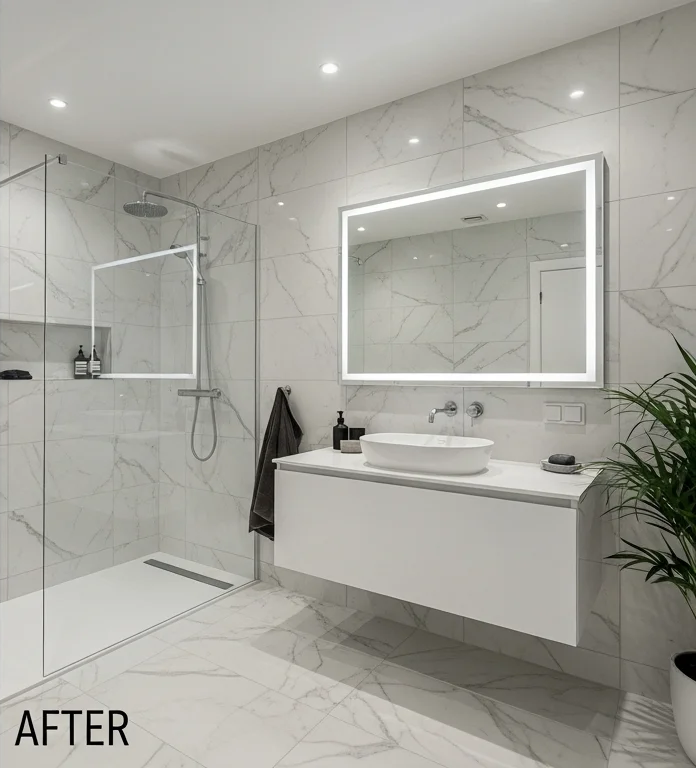 Marble & glass, after; original uploaded photograph